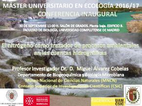 Cartel de la conferencia inaugural del Máster en Ecología UAM-UCM, curso 2016/17.