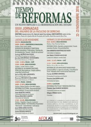 XXIII JORNADAS del  AFDUAM:Tiempo de Reformas. Un nuevo impulso a la modernización del Estado