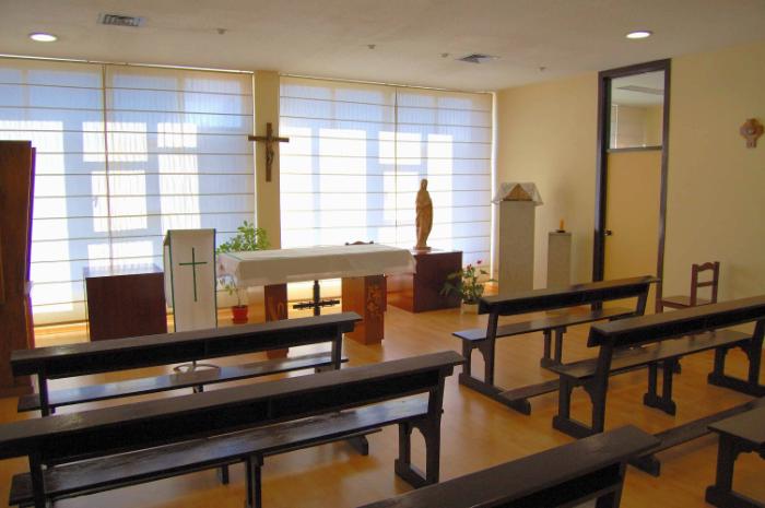 There is also a chapel with daily worship services
