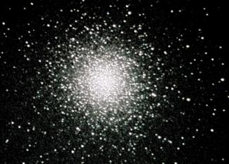 Imagen tomada desde el telescopio en que observamos este cúmulo globular.