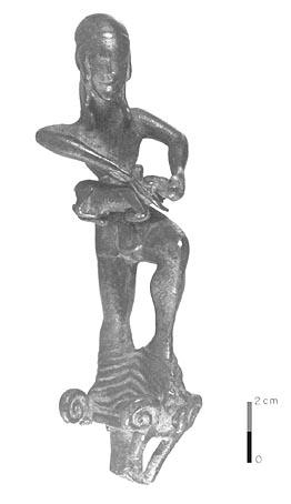 Bronce ibérico antiguo que representa un sacrificio de carnero realizado con un cuchillo afalcatado. Procede de la provincia de Jaén. Museo Arqueológico Nacional.