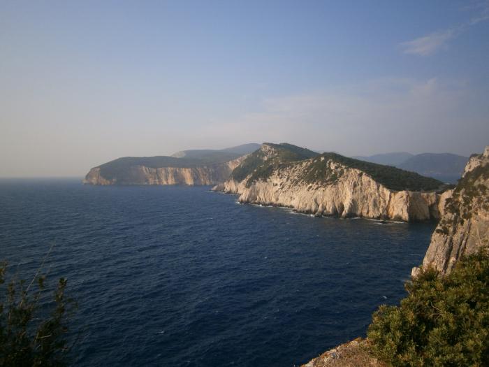Leukas. South coast cliffs