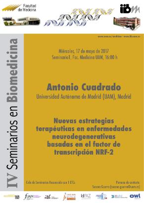 Cartel del Seminario: Nuevas estrategias terapéuticas en enfermedades neurodegenerativas basadas en el factor de transcripción NRF-2