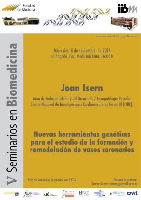 Cartel del Seminario: Nuevas herramientas genéticas para el estudio de la formación y remodelación de vasos coronarios