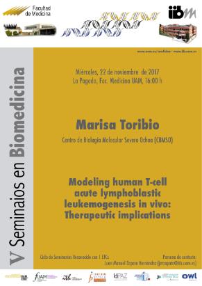 Cartel del Seminario: Modeling human T-cell acute lymphoblastic leukemogenesis in vivo: Therapeutic implications