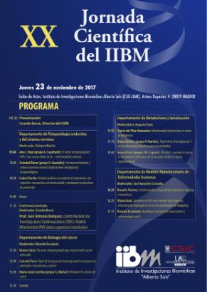 Cartel de la XX Jornada científica del IIBM