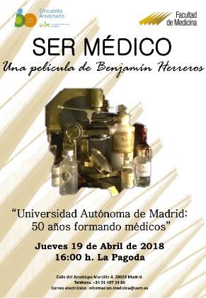 Cartel del evento: «Universidad Autónoma de Madrid: 50 años formando médicos»