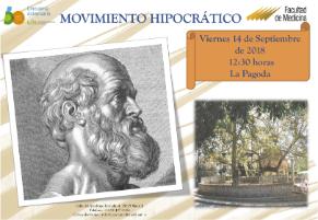 Cartel del acto «Movimiento Hipocrático Internacional», 14 de septiembre de 2018