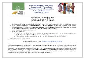 Cartel del acto de graduación de la IV Promoción del Máster Universitario en Investigación y Cuidados de Enfermería en Poblaciones Vulnerables