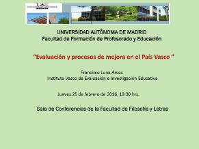 Evaluación y procesos de mejora en el País Vasco