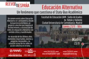 Reevo de gira por España: Educación Alternativa. Un fenómeno que cuestiona el Status Quo Académico