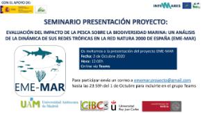 Cartel del seminario de presentación del proyecto.