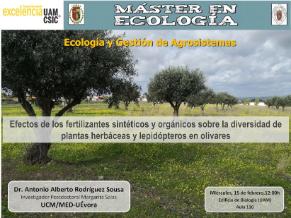 Seminario sobre el efecto de los fertilizantes en la biodiversidad de los olivares