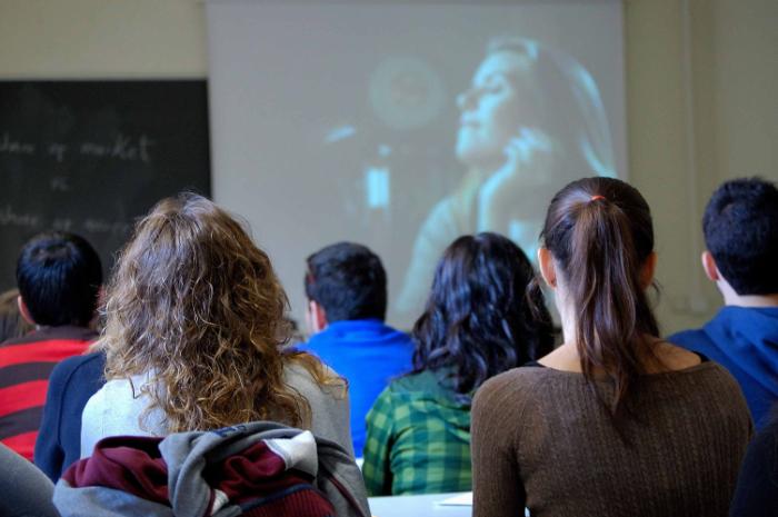 Many classrooms have audiovisual equipment