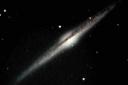 Imagen en blanco y negro tomada desde el telescopio en que observamos esta galaxia de tipo espiral