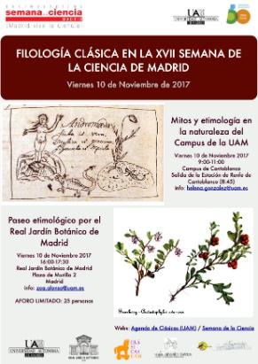 Clásicas en la Semana de la Ciencia de Madrid: Naturaleza (10N)