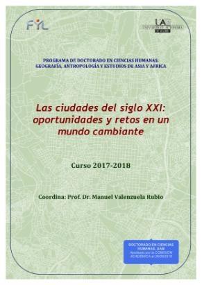 Foto a color del cartel del Seminario Oportunidades y Retos en un mundo cambiante