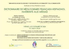 Seminario Dictionnaire de néologismes français<>espagnol inhérents aux médias