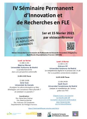 IV Séminaire d'innovation pédagogique et de recherches en FLE