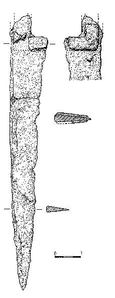 La llamada ‘falcata baleárica’ es un arma de un sólo filo, pero sólo está muy lejanamente emparentada con la falcata. Aparece en la Edad del Hierro en Mallorca y Menorca