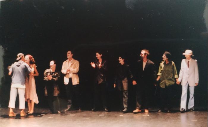 Grupo de teatro ARABUAM. Representación Ashwaq al Salam de Tawfiq al Hakim. Festival Internacional de Teatro Beirut 2005