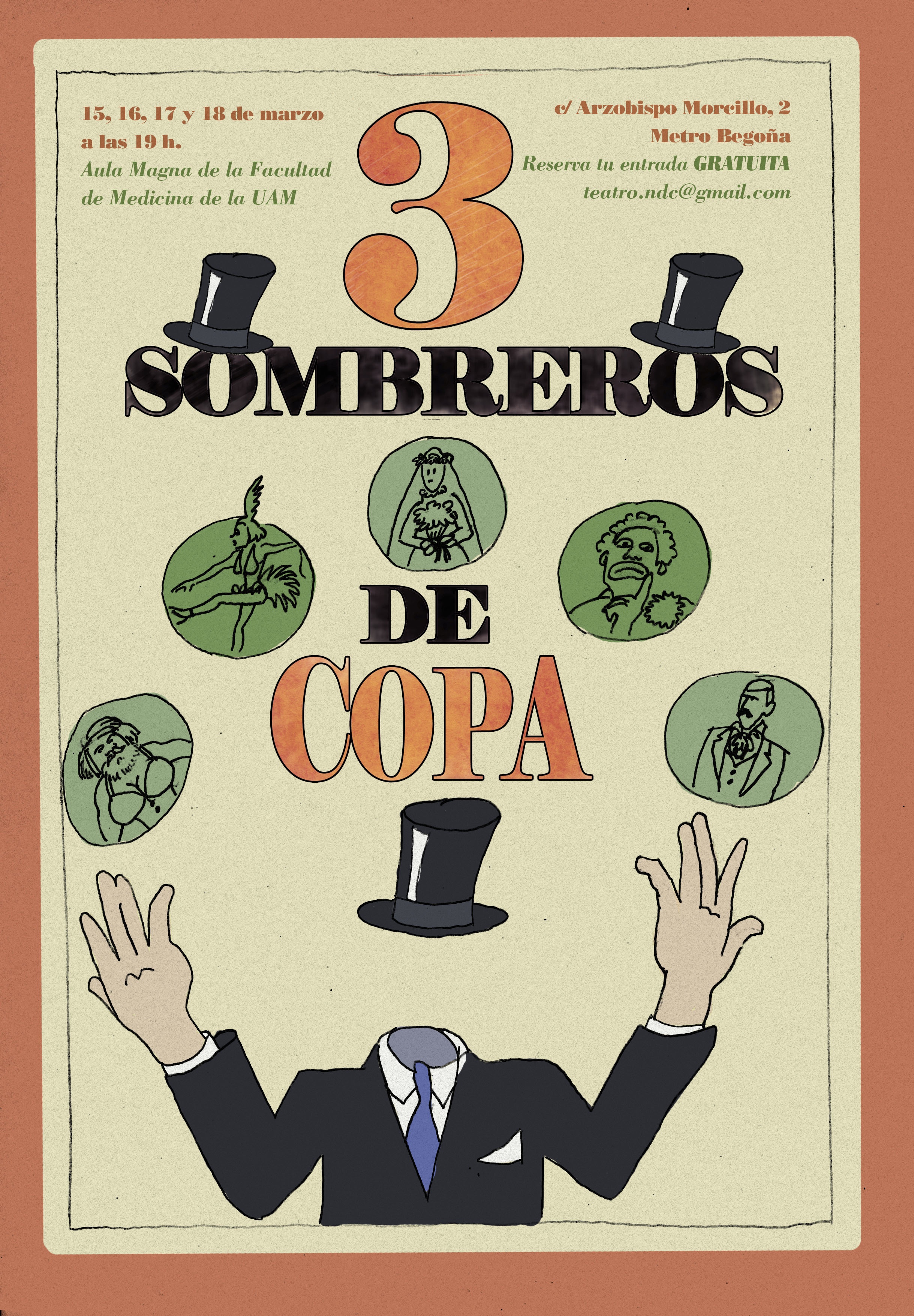 Tres sombreros de copa. Grupo de Teatro 