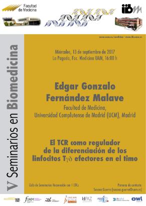 Cartel del Seminario: El TCR como regulador de la diferenciación de los linfocitos Tγδ efectores en el timo