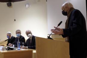 Alberto Anaya Muné, durante su discurso tras recibir la Medalla de la Universidad