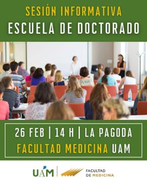 Cartel de la Sesión Informativa de la Escuela de Doctorado de la UAM.