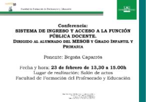 Conferencia: Sistema de ingreso y acceso a la función pública docente