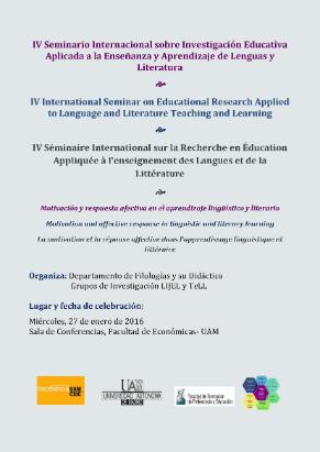 IV Seminario Internacional sobre Investigación Educativa Aplicada a la Enseñanza y Aprendizaje de Lenguas y Literatura