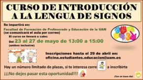 Curso de introducción a la lengua de signos