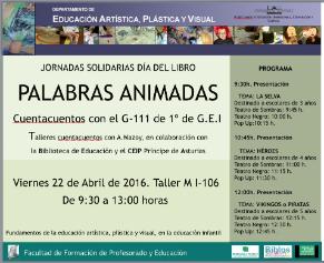 Jornadas solidarias día del libro: Palabras animadas