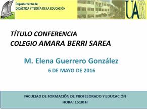 Título Conferencia Colegio Amara Berri Sarea