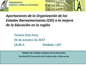 Aportaciones de la Organización de los Estados Iberoamericanos (OEI) a la mejora de la Educación en la región
