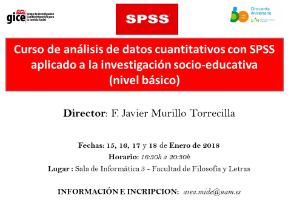 Curso de análisis de datos cuantitativos con SPSS aplicado a la investigación socio-educativa (nivel básico)