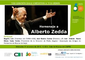 VII edición Dale créditos a tus oídos. Homenaje a Alberto Zadda