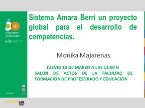 Sistema Amara Berri un proyecto global para el desarrollo de competencias.