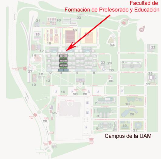 Localización de la Facultad de Formación