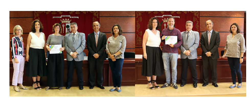 De izquierda a derecha: María del Val Mínguez Blanco, Mónica Moreno, Gema Martínez Díaz, Manolo Chicharro, Javier Oubiña y Ruth García