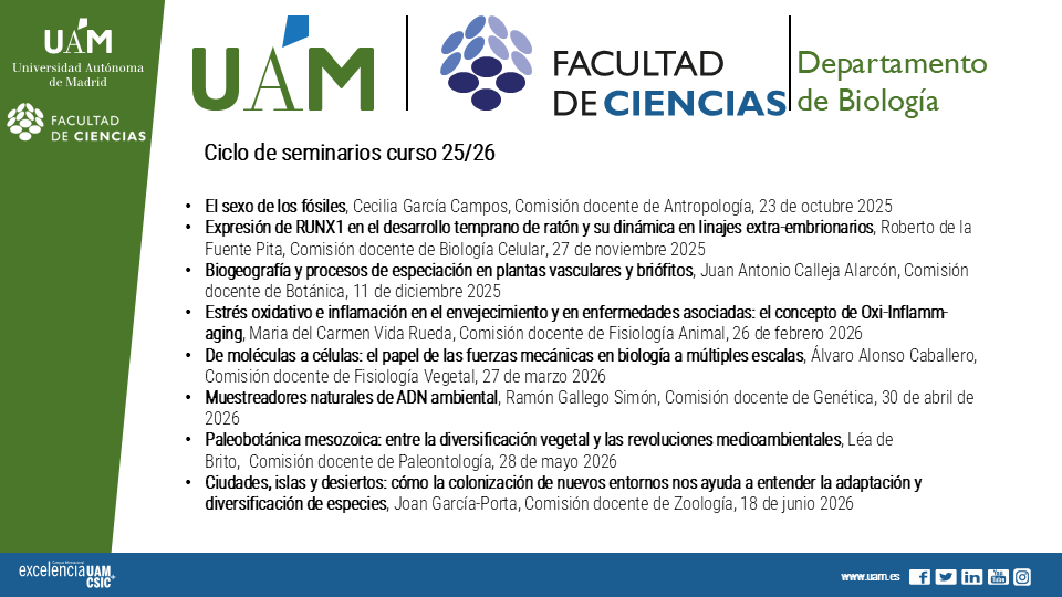 Cartel del ciclo de seminarios 25/26