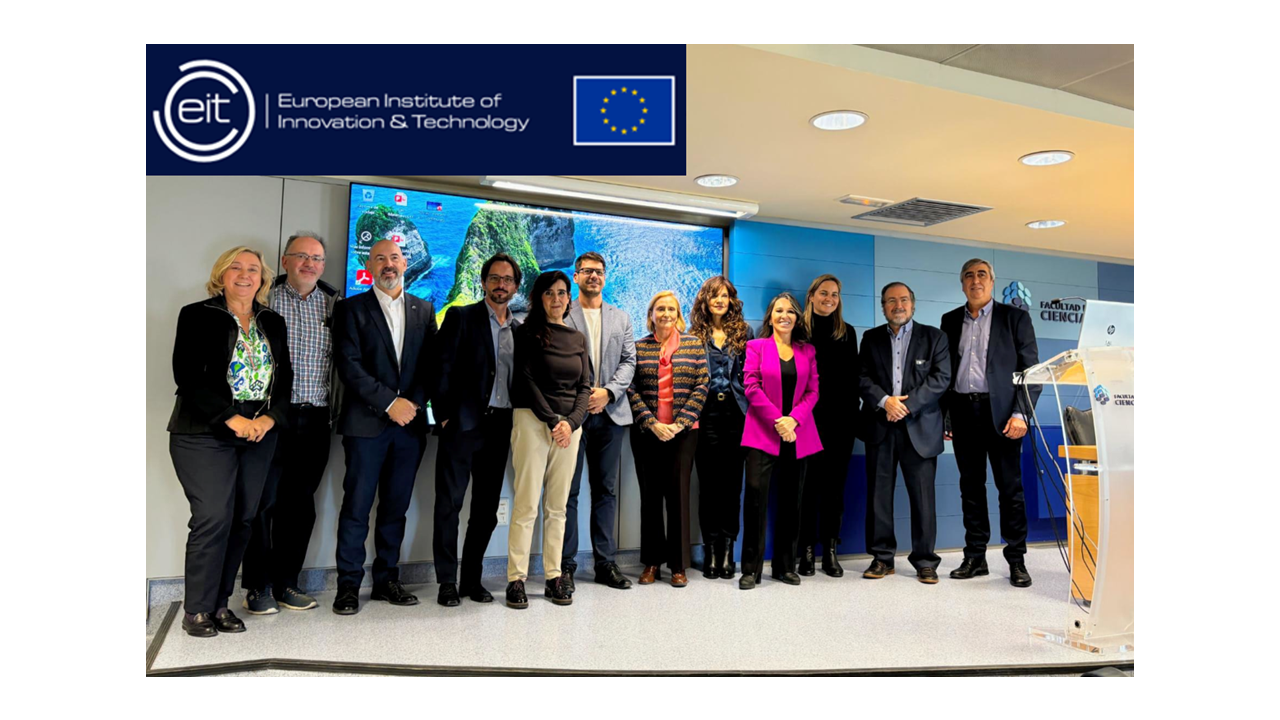 Representantes del programa EIT y miembros de la Facultad de Ciencias durante la celebración del EIT Day, impulsando la innovación y la colaboración europea