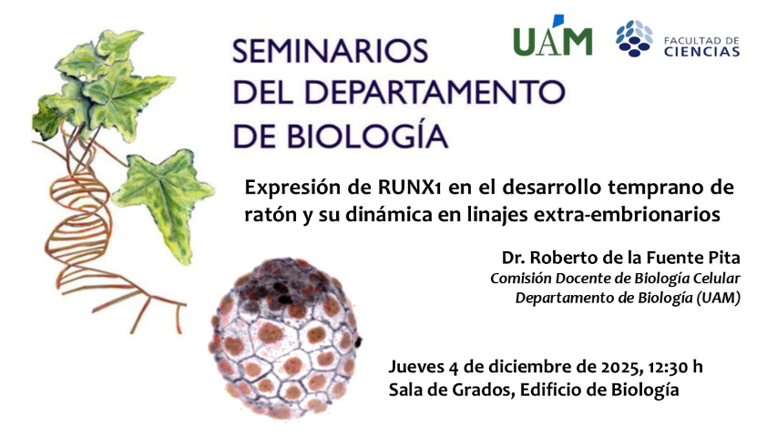 Cartel del Seminario Expresion_RUNX1_Roberto_de_la_Fuente
