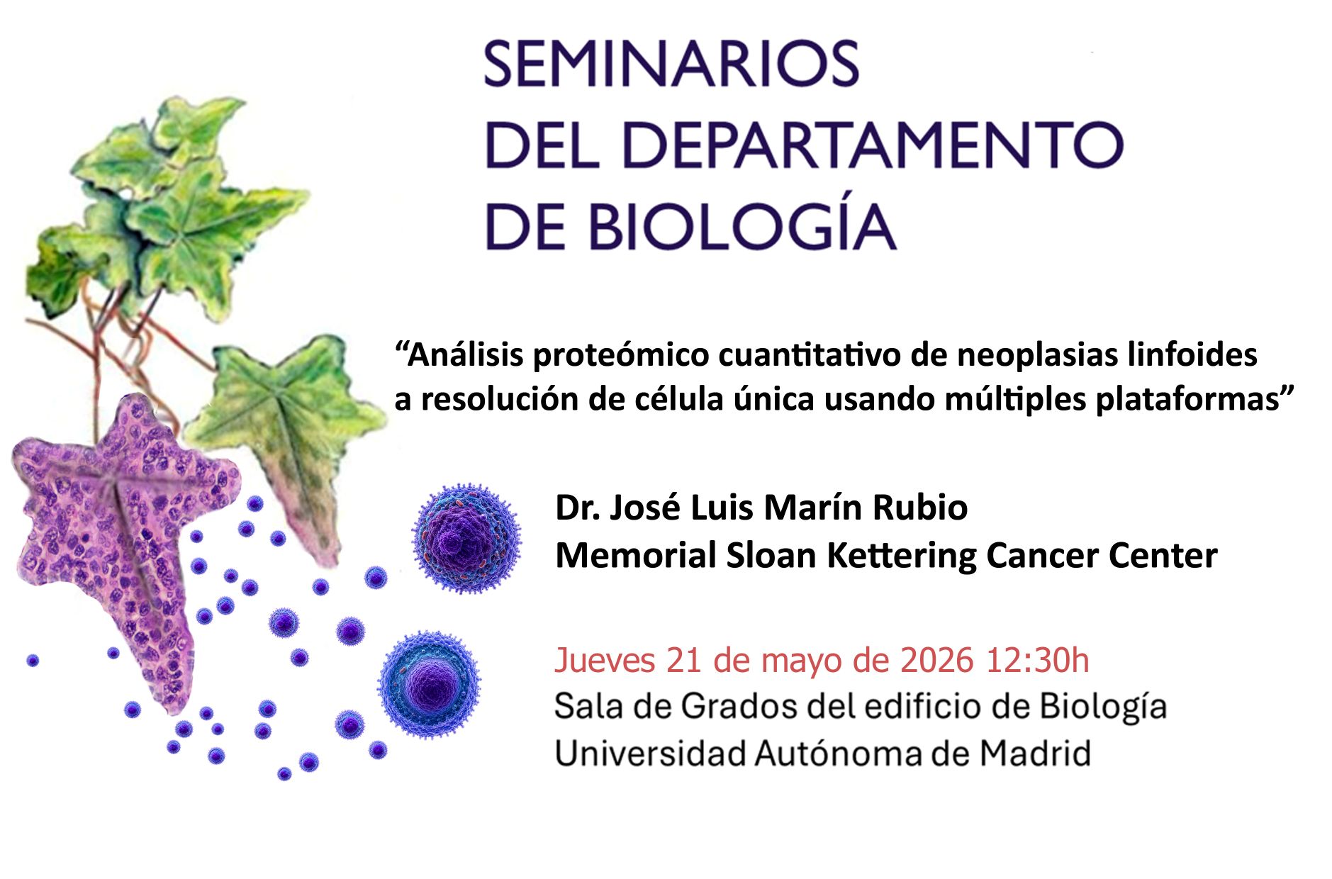 Cartel del Seminario Dr. José Luis Martín Rubio