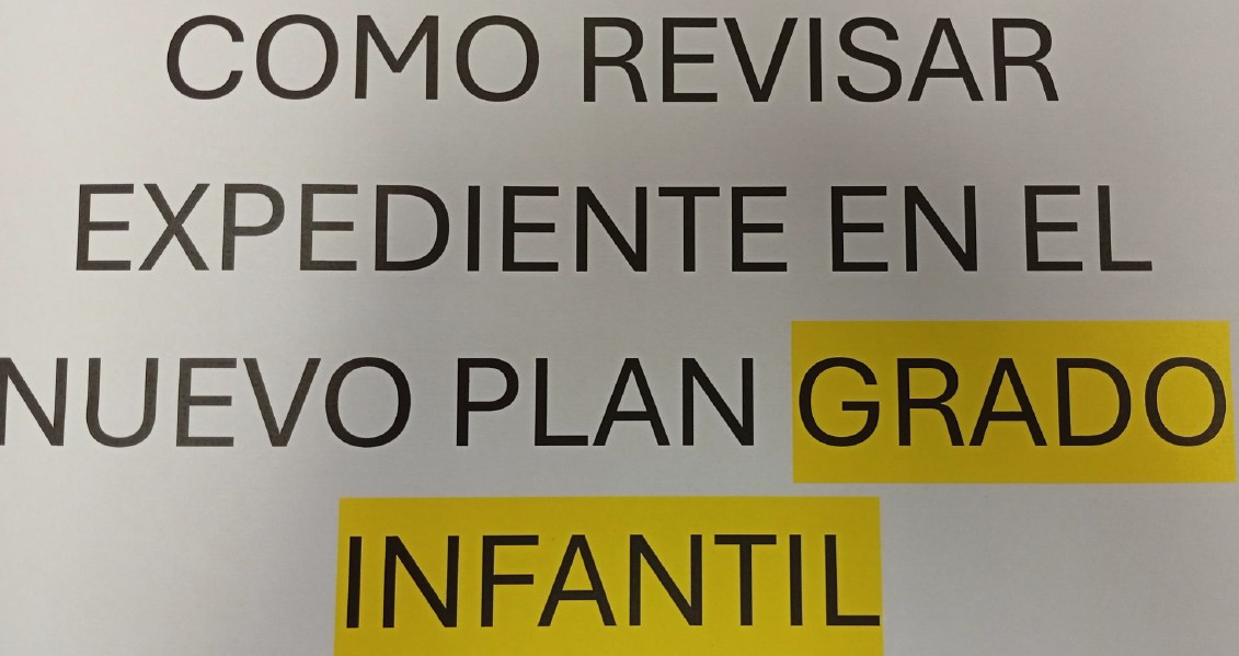 Video orientativo sobre adaptación plan de estudios Grado Infantil
