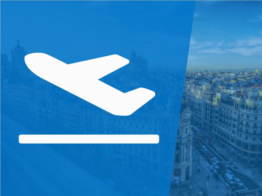 Imagen del avión despegando