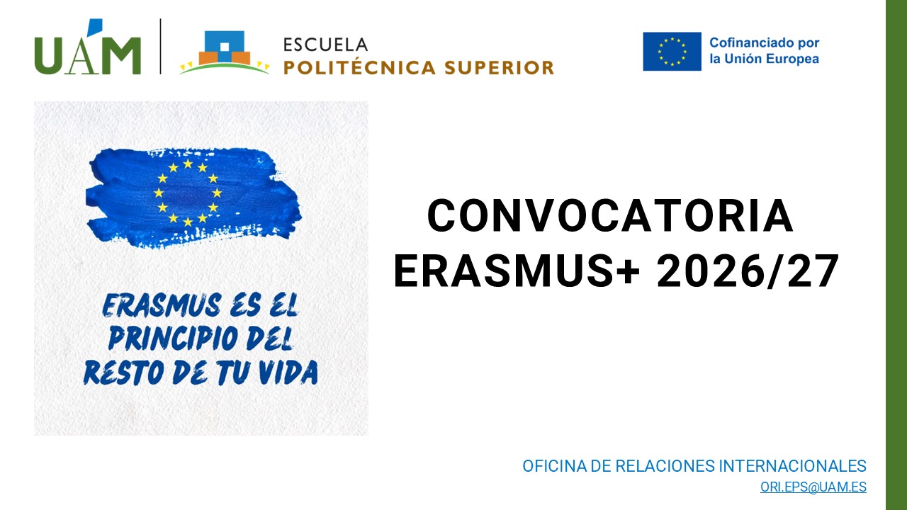 Convocatoria Erasmus 2026/27. 