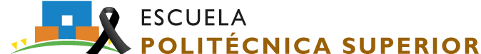 Logo Escuela Politécnica Superior con crespón negro