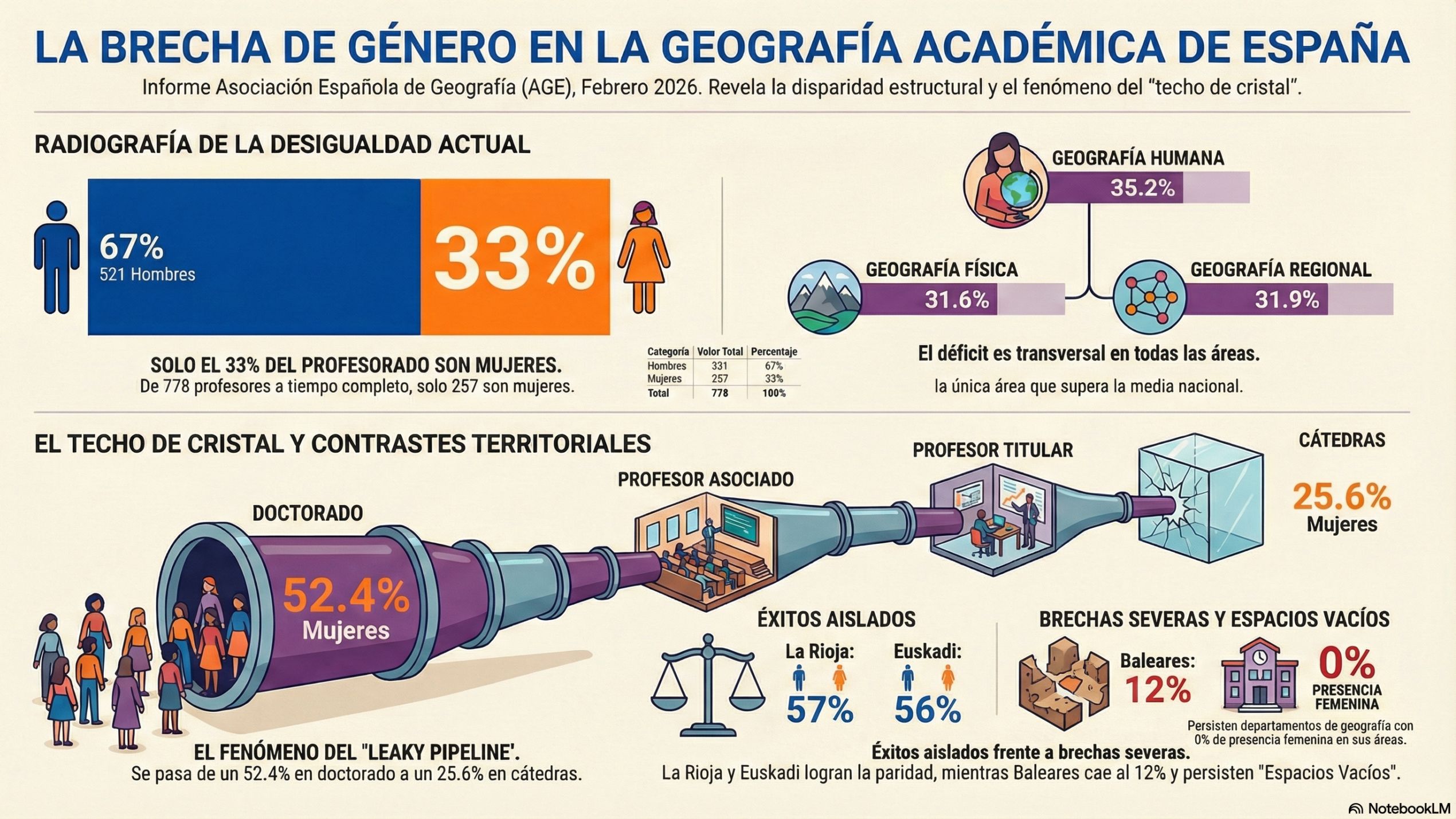 Nuevo informe analiza la brecha de género en el campo de la Geografía 