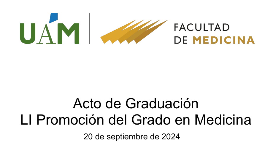 Cartel del Acto de Graduación de la LI Promoción del Grado en Medicina.